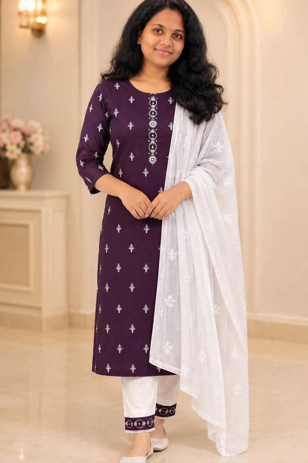 Women Art Silk Pant Dupatta Set