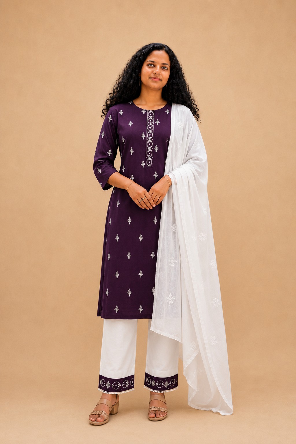 Women Art Silk Pant Dupatta Set