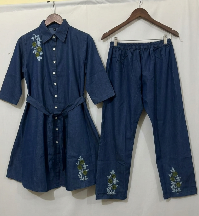 Women Two Piece dress DarkBlue(Denim)