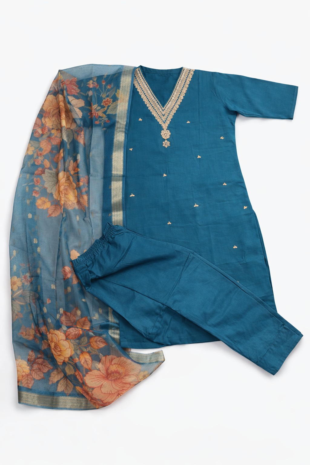 Women Art Silk Pant Dupatta Set