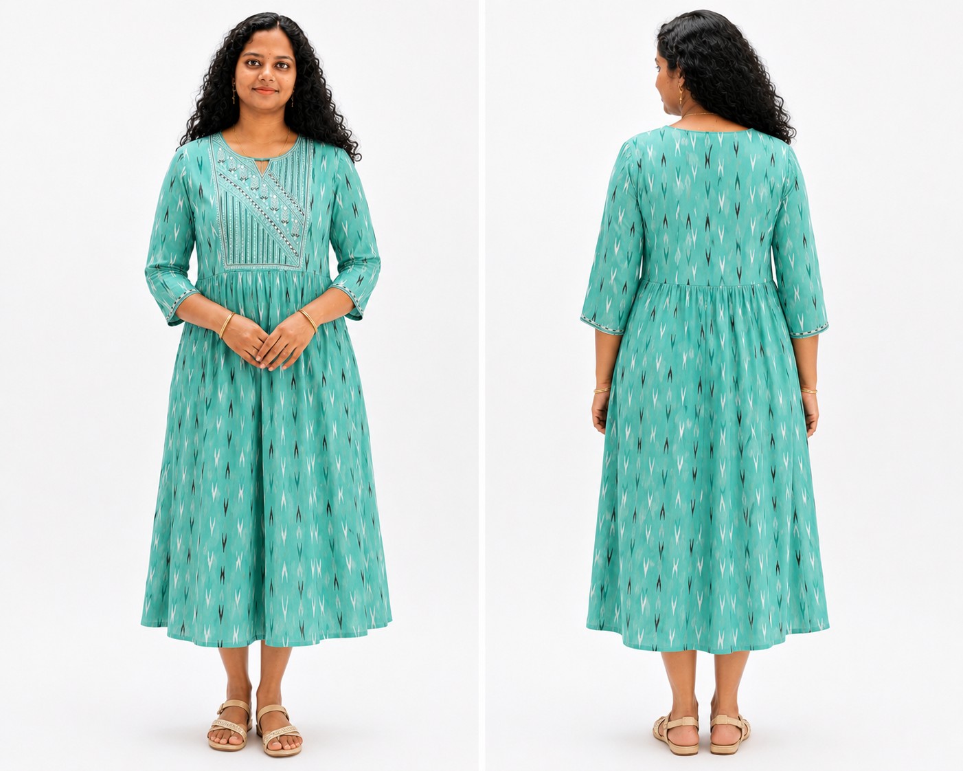 Anarkali - Green Color