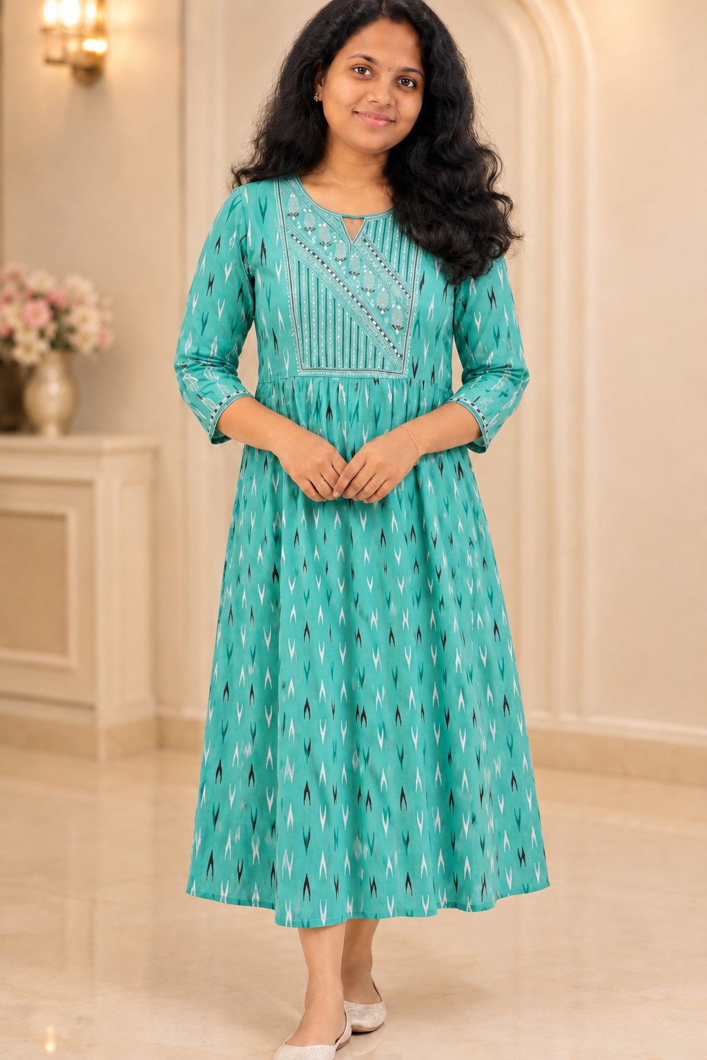 Anarkali - Green Color
