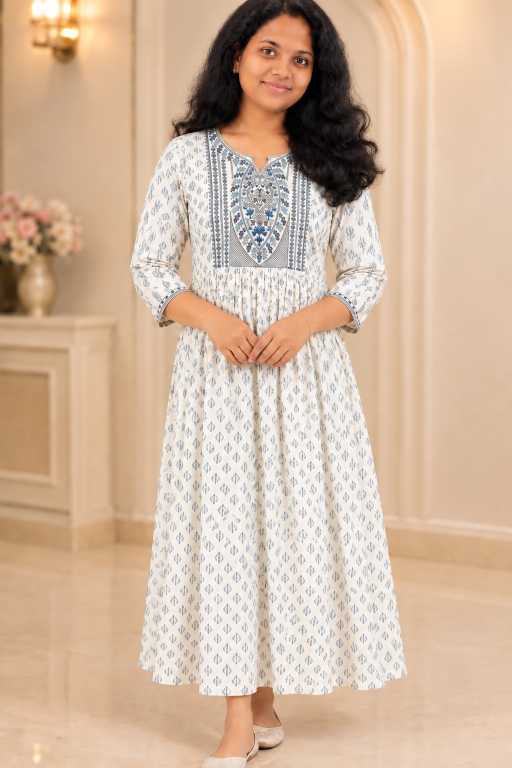Anarkali - White