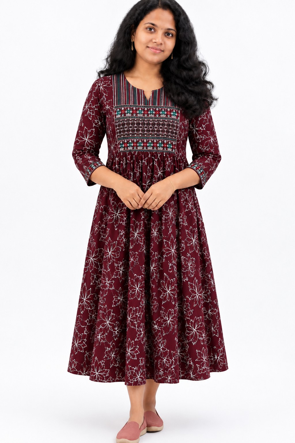 Anarkali - Maroon Color