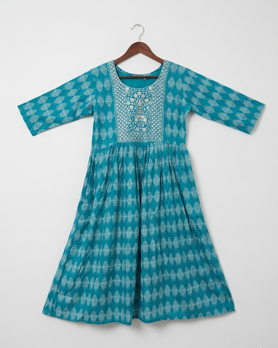 Anarkali - Blue Color
